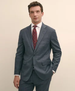 Slim Fit Wool Windowpane 1818 Suit