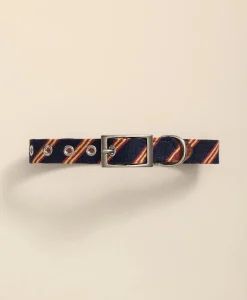 Smathers & Branson Needlepoint Rep Stripe Dog Collar