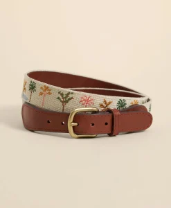 Smathers & Branson Needlepoint Desert Palms Belt