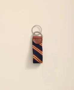 Smathers & Branson Needlepoint Rep Stripe Key Fob