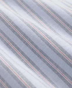 Stretch Cotton Non-Iron Oxford Polo Button Down Collar, Striped Shirt
