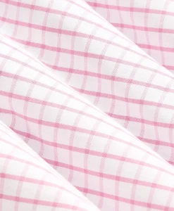 Stretch Cotton Non-Iron Oxford Polo Button Down, Windowpane Sport Shirt