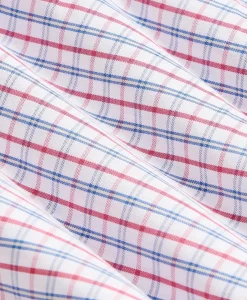 Stretch Cotton Non-Iron Oxford Polo Button Down, Windowpane Sport Shirt
