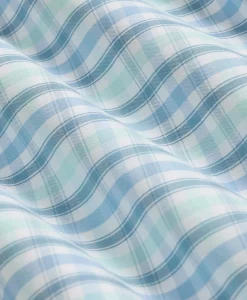Stretch Cotton Non-Iron Oxford Polo Button Down, Plaid Sport Shirt