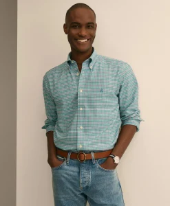 Stretch Cotton Non-Iron Oxford Polo Button Down Sport Shirt