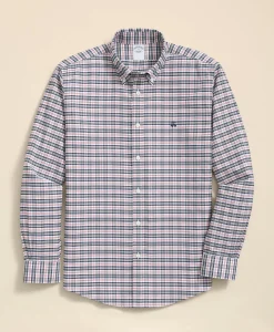Stretch Non-Iron Oxford Button-Down Collar, Vintage Check Shirt