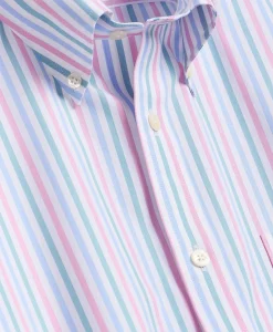 Stretch Non-Iron Poplin Polo Button-Down, Sport Shirt