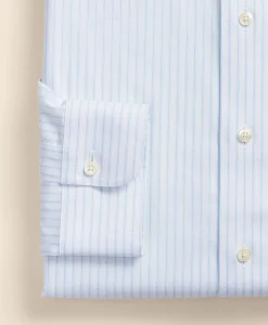 Stretch Supima® Cotton Non-Iron Royal Oxford Ainsley Collar, Stripe Dress Shirt
