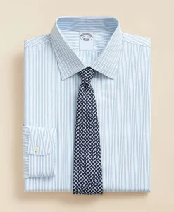Stretch Supima® Cotton Non-Iron Royal Oxford Ainsley Collar, Outline Stripe Dress Shirt