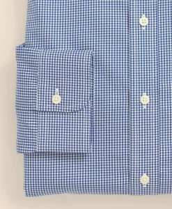 Stretch Supima® Cotton Non-Iron Pinpoint Oxford Ainsley Collar, Gingham Dress Shirt