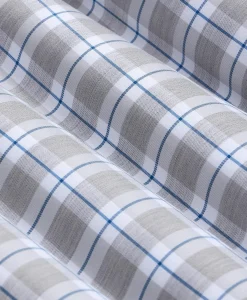 Stretch Supima® Cotton Non-Iron Twill Polo Button Down Collar, Heathered Plaid Sport Shirt