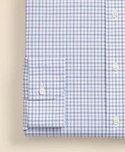 Stretch Supima® Cotton Non-Iron Broadcloth Ainsley Collar Multi Check Dress Shirt