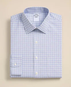 Stretch Supima® Cotton Non-Iron Broadcloth Ainsley Collar Multi Check Dress Shirt