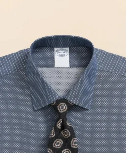 Stretch Supima® Cotton Non-Iron Dobby Ainsley Collar Dress Shirt