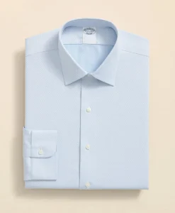 Stretch Supima® Cotton Non-Iron Dobby Ainsley Collar Dress Shirt
