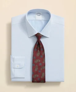 Stretch Supima® Cotton Non-Iron Dobby Ainsley Collar Dress Shirt