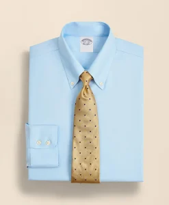 Stretch Supima® Cotton Non-Iron Twill Button-Down Collar Dress Shirt