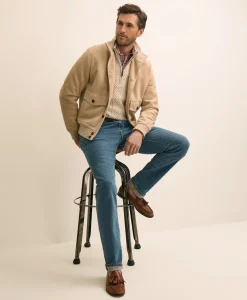Suede Safari Bomber Jacket
