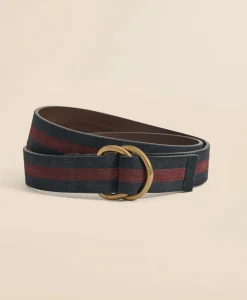 Suede Stripe D-Ring Belt