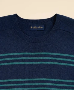 Supima® Cotton Heathered Stripe Sweater