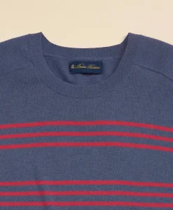 Supima® Cotton Heathered Stripe Sweater