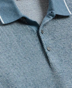 Supima® Cotton Honeycomb Polo Sweater