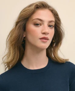 Supima® Cotton Jersey Short-Sleeve Sweater