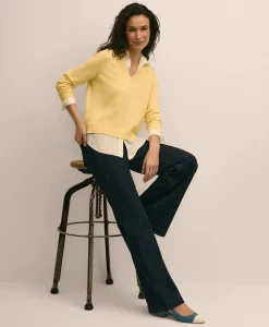Supima® Cotton Layered Sweater-Shirt