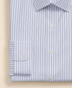 Supima® Cotton Non-Iron Dobby Ainsley Collar Striped Dress Shirt