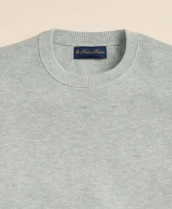 Supima® Cotton Pique Crewneck Sweater