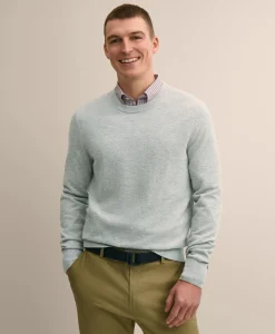 Supima® Cotton Pique Crewneck Sweater