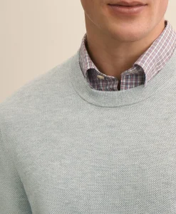 Supima® Cotton Pique Crewneck Sweater