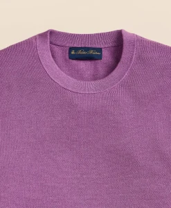 Supima® Cotton Pique Crewneck Sweater