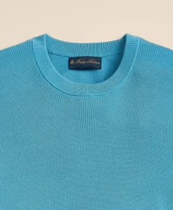 Supima® Cotton Pique Crewneck Sweater
