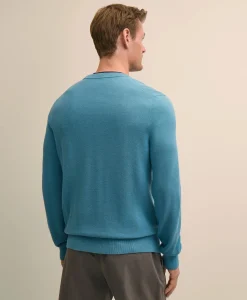 Supima® Cotton Pique Crewneck Sweater
