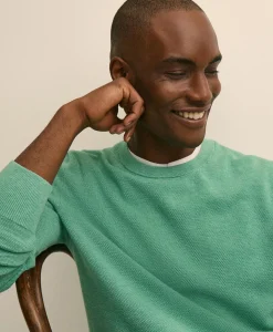 Supima® Cotton Pique Crewneck Sweater