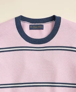 Supima® Cotton Pique Crewneck Sweater
