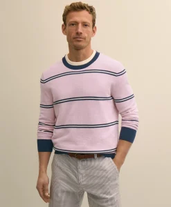 Supima® Cotton Pique Crewneck Sweater
