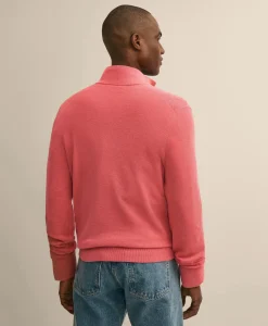 Supima® Cotton Pique Quarter-Zip Sweater