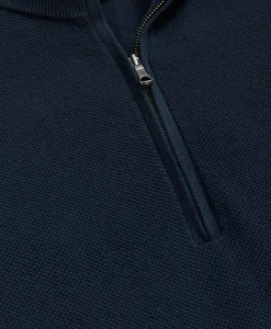 Supima® Cotton Pique Quarter-Zip Sweater