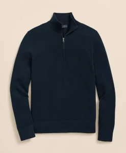 Supima® Cotton Pique Quarter-Zip Sweater