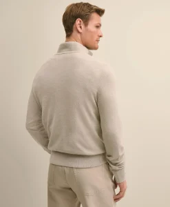 Supima® Cotton Pique Quarter-Zip Sweater