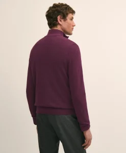 Supima® Cotton Pique Quarter-Zip Sweater