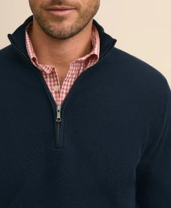 Supima® Cotton Pique Quarter-Zip Sweater