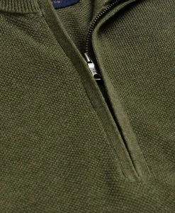Supima® Cotton Pique Quarter-Zip Sweater
