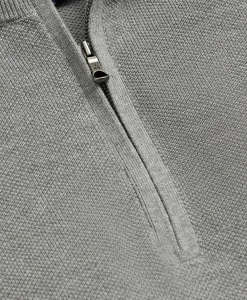 Supima® Cotton Pique Quarter-Zip Sweater