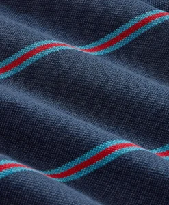 Supima® Cotton Pique Striped Quarter-Zip Sweater