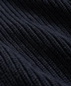 Supima® Cotton Ribbed Mock Neck Cardigan