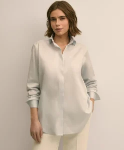 Supima® Cotton Sateen Relaxed Shirt