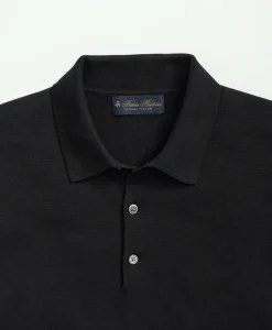 Supima® Cotton Short-Sleeve Polo Sweater